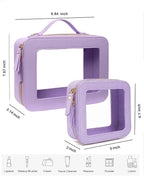 Clear Makeup Bag Small, TSA Approved Portable Toiletry Bag with Zipper Cosmetic Travel Bag Makeup Organizer Case Mini Makeup Pouch for Purse Car Organizer Bag for Women Men - Image 5