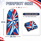 Car Seat Towel Cover for Front Seat, 1Pc Sweat Absorbent Car Seat Protector with Non-Slip Backing, Waterproof Towel Car Seat Cover for Runners, Gym, Swimming, Beach, Pets, Patchwork Flag - Image 7