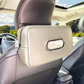 Noaman Upgraded Large Car Tissue Holder Premium PU Leather Tissues Box Cover Backseat Rectangular Napkin Holder for Car Fits for 120 Standard Kleenex Tissues Box for Car Organization Accessories Beige by Noaman