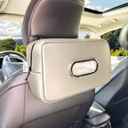 Noaman Upgraded Large Car Tissue Holder Premium PU Leather Tissues Box Cover Backseat Rectangular Napkin Holder for Car Fits for 120 Standard Kleenex Tissues Box for Car Organization Accessories Beige by Noaman