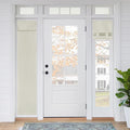 RYB HOME Sidelight Curtains for Front Door, Skinny Narrow Window Curtains | Entry Glass Door Cover, Renter Friendly Blackout Curtains, Adhesive No Drill, Wide 12 inch x Long 69 inch, Light Beige, 1 Pc by RYBHOME