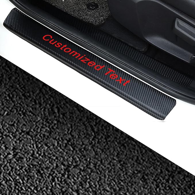 4 Pcs Car Door Sill Protector for Mitsubishi Outlander | Customized Text, Decoration Car Door Sill, Paint Protection, Anti-Scratch Decals, Covering scratches, Thickened Material - Image 2