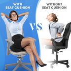 Seat Cushion, Office Chair Cushions, Car Seat Cushion, Non-Slip Sciatica & Back Coccyx Tailbone Pain Relief Chair Pad for Computer Desk, Wheelchair, Driving (Black, X-Large) | for Car Seat, Airplane, Desk Chair - Sciatica & Hip & Coccyx Pain Relief Cus... - Image 4
