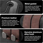 Car Purse Hook Purse Hook for Car Seats Headrest Car Seat Hooks,Heavy Duty Vehicle Organizer for Handbags, Groceries, Purses, Keep Car Tidy (Brown, 4 Pack) - Image 6