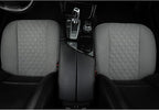 West Llama Linen Front Car Seat Cover Protector Anti-Slip Bottom Seat Cover Fits 95% of Vehicles,Wrapping Around The Bottom,Diamond Pattern(Gray-2Pcs) - Image 3