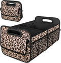 Deosk Trunk Organizer and Storage with Reinforced Handles,Car Accessories for Women/Men 50L Waterproof Polyester Trunk Organzier for Car/SUV/Minivan/Truck(Medium,Leopard print) by Deosk