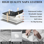 Coverado Car Seat Covers Full Set, Seat Covers for Cars, Front Seat Covers and Back Seat Cover Waterproof Leather Automotive Seat Cover, Universal Car Interior Protectors Cushion for Most Cars - Image 6