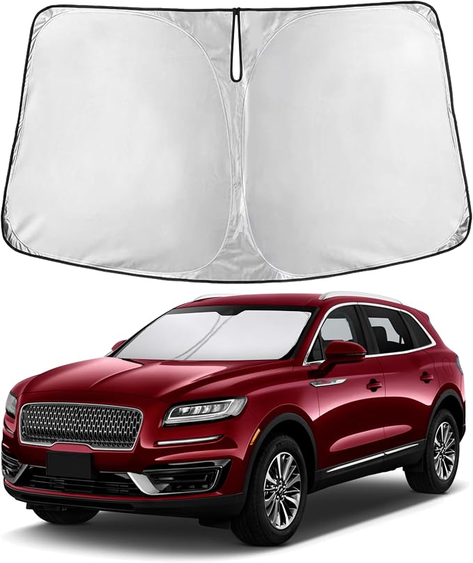 EcoNour Windshield Sunshade Compatible for Lincoln Nautilus 2019-2022 2023 | Sun Visor for Front Windshield & Window Sun Shade Cover, UV Heat Blocker & Protector, Car Accessories by EcoNour