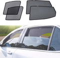 Car Magnetic Sun Protection Curtain 4PCS Fit for Hyundai Sonata 2004 2005 2006 2007 2008 2009 UV Protection, Insect Screen, Rear Passenger Side Window Visor-Black by BoxCheer