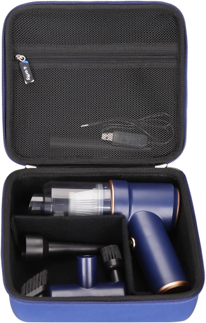 Hard Travel Case for KMM Handheld Car Vacuum Cleaner, Portable Auto Vacuum Cleaner Accessories Storage Bag Carrying EVA Case for KMM LT-117C 9000Pa Air Duster(Box Only) by Unknown