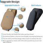 Yuoyar 2 Packs Magnetic Sunglass Holder for Car Visor (Beige) | Magnetic Interior Car Accessories - Image 2