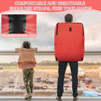 Padded Car Seat Travel Bag Compatible with Doona Car Seat Stroller | Car Seat Travel Bag with Lockable Zipper, Foldable Gate Check Bag for Airplane, Travel for Baby Essentials(Cherry Red) - Image 8
