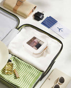 KOTORA Small Makeup Bag for Purse Sunscreen Travel Makeup Bag Clear Cosmetic Bag with Zipper, Car Make Up Bag Organizer Storage Traveling Car Accessories Travel Essentials for Women (Mini White) - Image 6