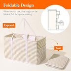 Lifewit Extra Large Tote Bag, Reusable Grocery Bags with Metal Wire Frame and Handles - Image 7