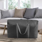 100L Extra Large Storage Bags, Big Moving Bags with Strong Zippers & Carrying Handles, Packing Bags for Moving, Storage, Travel and Camping, Storage Totes For Space Saving (Black, 4 Pack) - Image 6