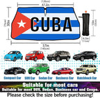 Cuba Flag Cuban Car Windshield Sun Shade Umbrella Bendable Handle Foldable Funny Cuban Flag Sunshade for Car Windshield Block UV Rays Keep Vehicle Cool for Sedans SUV Trucks Cars 57"x30" - Image 6
