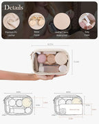 Mini Makeup Bag with Small Cosmetic Bag Travel Essentials Organizers,TSA Approved Toiletry Bag Makeup Pouch Clear Cosmetic Bags for Women,Beige - Image 5