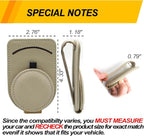 Sunglass Holder for Car Visor, Magnet Adsorbed Sunglasses Holder for Car Accessories Parts, Leather Car Sunglass Holder, Car Visor Sunglasses Clip for Glasses Cards (2PCS, Beige) - Image 6