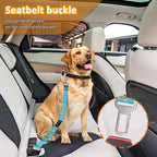 Laqibak Removable Dog Seat Belt Harness for Car, 3 in 1 Pet Seatbelt Leash | Retractable Headrest-Mounted,Restraint & Adjustable Reflective Bungee Dog Seatbelt Tether,Blue - Image 3