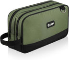 12" Small Tool Bag, Divider Zipper Pouch Tool Box Organizer | Waterproof, Heavy-duty Oxford, Smooth Zipper, Handle & D-Ring, Storage Case for Car Work Tool. Electrician Gift,Green by UUP