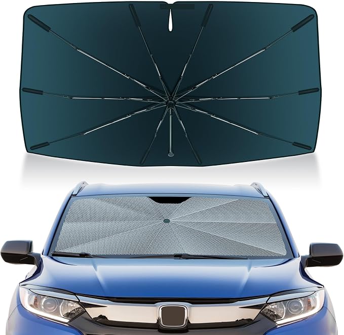 Autorder Windshield Sun Shade Umbrella for 2016-2022 Honda HR-V HRV Accessories,Upgraded Ice Crystal Material,Easy Setup Umbrella Sunshade for Car Windshield,100% Sun Blocking by Autorder