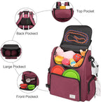 Modoker Multi-Compartment Dog Travel Backpack for Pet Supplies, Rose Red | Dog Travel Accessories Organizer with 2 Food Bags, 2 Bowls, Quick-Access Pockets, Tissue Opening, Luggage Sleeve, Feeding Mat - Image 3