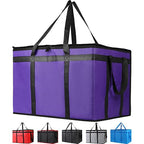Bodaon Insulated Food Delivery Bag, XXX-Large Grocery Bags, Purple, 1-Pack | Meal Grocery Tote Insulation Bag for Catering/Drivers for Hot and Cold Food, Commercial, Large Capacity Reusable Warming Bag by Bodaon