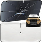 Windshield Sun Shade Umbrella for Toyota Land Cruiser 2024-2026 | Heat-Reflective Front Window Shade, Umbrella Sunshade Cover Blocks Heat, Protects Interior, Vehicle-Specific Precision Fit by Fshaanys