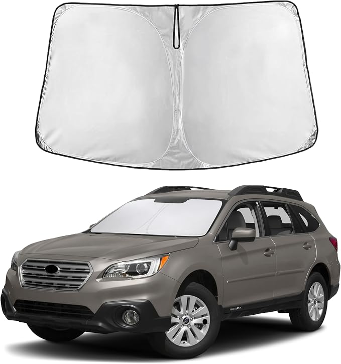 EcoNour Windshield Sunshade Compatible for Subaru Outback 2010-2013 2014 | Sun Visor for Front Windshield & Window Sun Shade Cover, UV Heat Blocker & Protector, Car Accessories by EcoNour