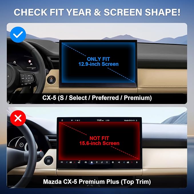 Dual-End Car Phone Holder for 2026 Mazda CX5 CX-5 Accessories 12.9 Screen | Strong Magnetic Cell Phone Mount for Magsafe iPhone, 360° Hands-Free No Air Vent Blockage Stable Stand, Not for Premium Plus - Image 2