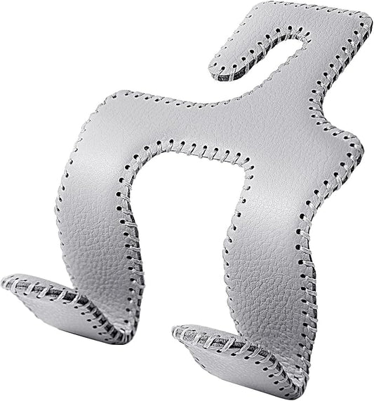 2 in 1 Car Headrest Hooks for Purses and Bags, Upgraded Leather Organizer Storage Holder Hooks Matching Cars Interior, 1-Pack, Gray by LANVRION