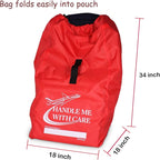 Car Seat Travel Bag for Airplane, Carseat Cover for Air Travel for Infant Carriers Booster Convertible, Black - Image 3
