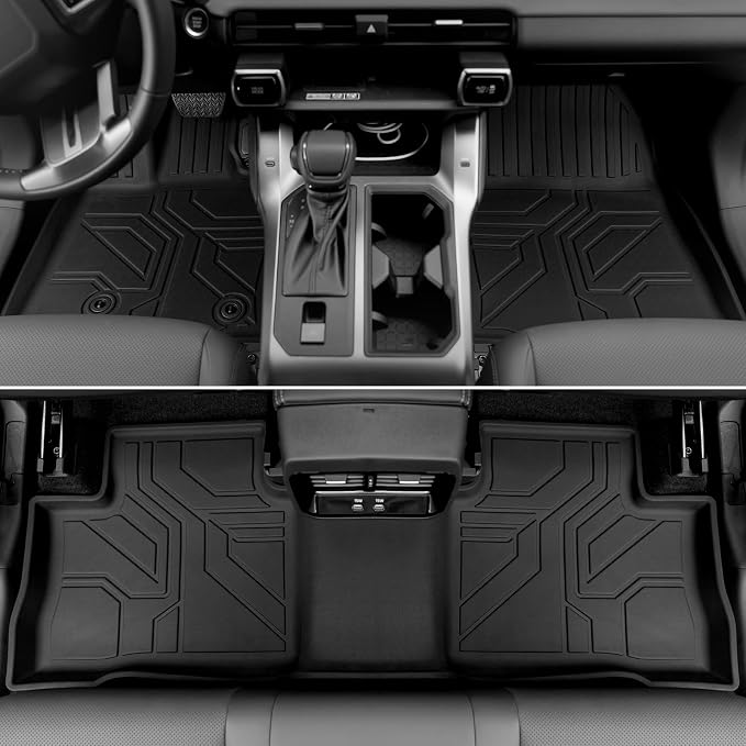 Floor Mats for 2026 Toyota RAV4 Hybrid Accessories | w/o Subwoofer, Full-Coverage Set with Cargo Liner & Backrest Protector, Odorless TPE, All-Weather Protection, 3D Laser Fit - Image 3