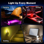 PIFOOG 2 Pcs Mini Car USB Night Light, Cat Paw RGB LED Interior Car Lights | 180° Foldable Dual-Sided Ambient Light, 7 Colors & Breathing, USB Decor Lamp for Car, Laptop & Bedroom, Gift for Cat Lovers - Image 6