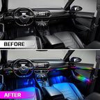 Interior Car LED Strip Lights,Acrylic LED Lights for Car with Dynamic Dreamcolor Chasing,175 inches 10 in 1 RGB Neon Strip Fiber Optic Ambient Lighting Kits with Remote APP,for Inside car Decorations - Image 6