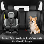coverdream Full Set Leather Seat Covers for 2014-2019 Toyota Corolla L,LE,LE Eco Plus,LE Plus,Fully Covered,Airbag Compatible Waterproof Car Seat Protector (Black/Gray) - Image 2