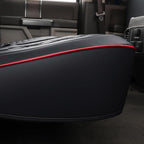 Huidasource F150 Rear Seat Covers, Split Back Leather Seat Cushion Cover Fit for 2015-2026 Ford F150 SuperCrew & 2017-2026 F250 F350 F450 Super Duty Crew Cab Pickup Truck (Back Row/Black&Red) - Image 8