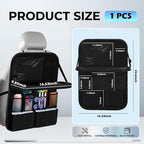 2 in 1 Hanging Backseat Car Organizer,Waterproof Back Seat Car Organizer | with Table Trays,Multifunctional Cars Seats Backs Organizers as Kick Mats Back Seat Protector for Vehicles - Image 2