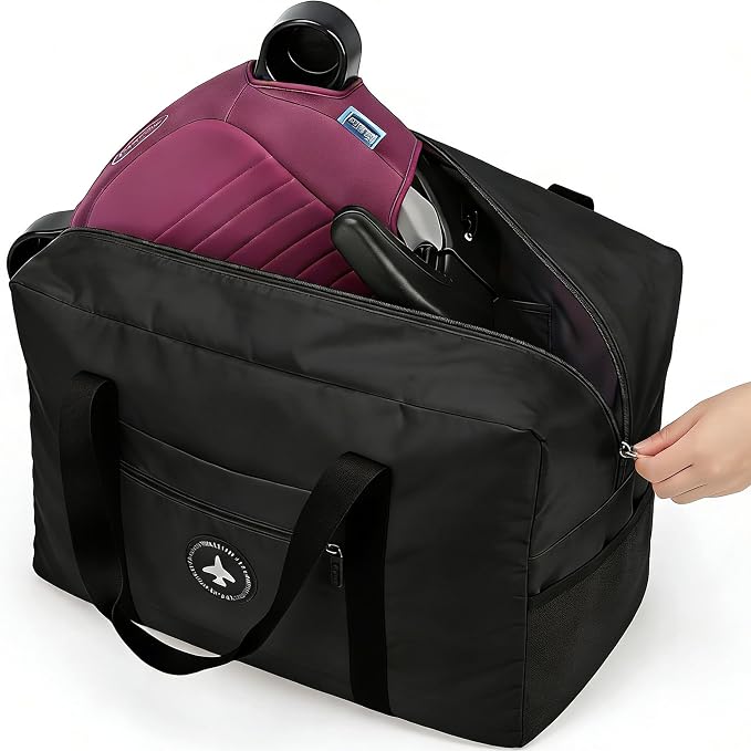 Backless Booster Seat Travel Bag, Black | Booster Seat Cover, For Airport, For Airplane Travel by zhtangrui