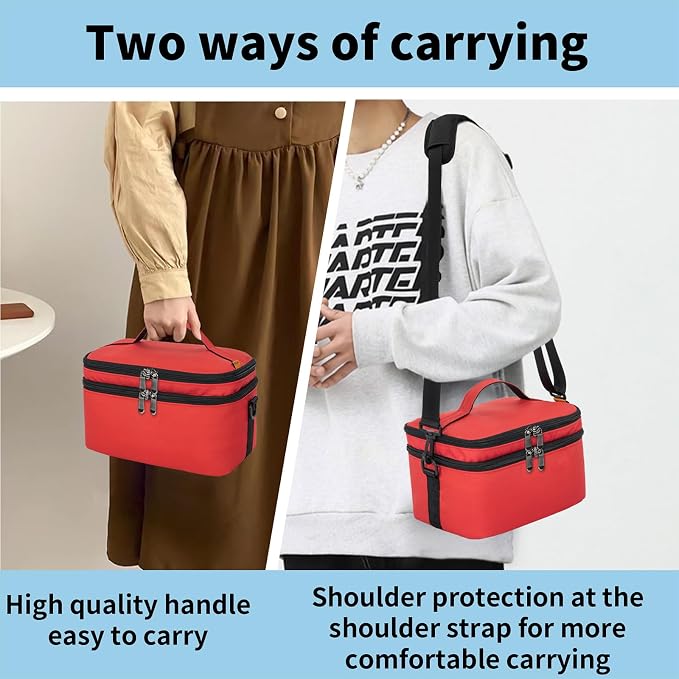 2 Layers Medicine Organizer Bag with Portable Pouch, Pill Bottle Organizer | Lockable Medical Travel Case for Pills, Vitamin, Medical Supplies - Image 7