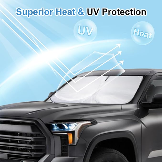 Windshield Sun Shade for 2025 2026 Toyota Camry | Foldable, Full covered for windshield, Block UV Rays, Heat Reduction, Easy to install, Keeps Car Cooler - Image 2
