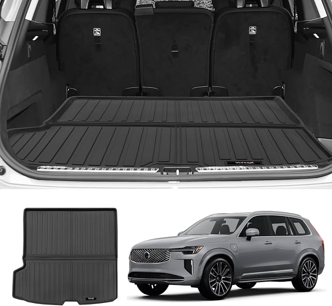 Custom for 2016-2026 Volvo XC90 Cargo Mats Trunk Liner Behind 2nd Row All Weather TPE Protection Mat Accessories (for 2016-2026 Volvo XC90) - Image 2
