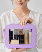 Clear Makeup Bag Small, TSA Approved Portable Toiletry Bag with Zipper Cosmetic Travel Bag Makeup Organizer Case Mini Makeup Pouch for Purse Car Organizer Bag for Women Men - Image 2