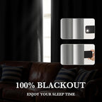 RYB HOME 100% Blackout Short Curtains for Small Window, Thermal Insulated | Total Room Darkening, Noise Reducing, Curtains for Basement Bathroom RV Cars, W29 x L24, Sliver Grey, 2 Panels - Image 5