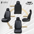 FLORICH Leather Seat Covers for Cars, Car Seat Cover Full Set Luxury Faux Leather Waterproof Seat Cover Full Coverage Seat Protector Universal Fit for Most Cars SUV Trucks, Black&Blue Line - Image 7