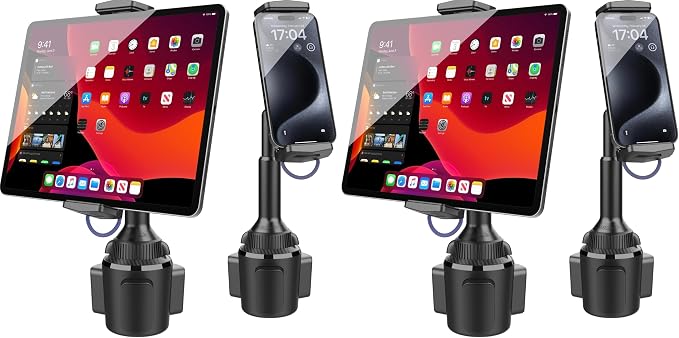 APPS2Car Solid Cup Holder Tablet Mount for Car, iPad Car Mount for Truck (Pack of 2) by APPS2Car