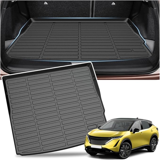 Sunsdrew Trunk Cargo Liner for 2023-2026 Nissan Ariya Accessoreis, Rear Trunk Mat Cargo Mat All Weather Protection TPE Rubber Raised Edge by SUNSDREW
