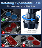 Car Cup Holder Tray, Car Food Tray Table for Car Eating Lunch, Cup Holder Expander Insert Interior, Long Road Trip Essentials Travel Patrol Accessories Drink Holder Organizer for Semi Truck Rv - Image 6