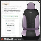 Coverado Front Seat Covers, Automotive Seat Covers 2 Seats, Leather Car Protectors 2-Pack, Auto Seat Covers Universal Fit for SUV, Vans, Sedan, Truck - Image 5