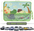 DIZA100 Car Window Shade for Baby, 2 Pack Car Sun Shades with Storage Pockets Car Window Curtain 7 Suction Cups Dinosaurs Pattern for Sun/Heat/UV Rays Protection - Image 5